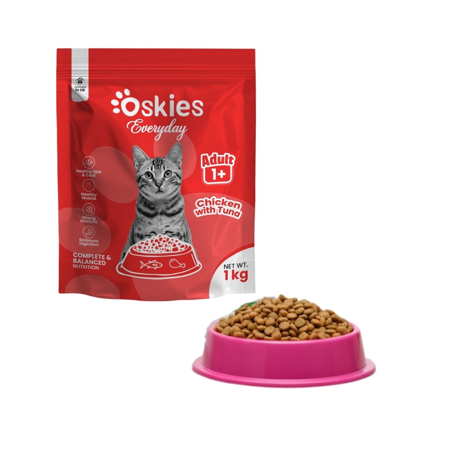 Oskies Adult Cat Food – Chicken with Tuna