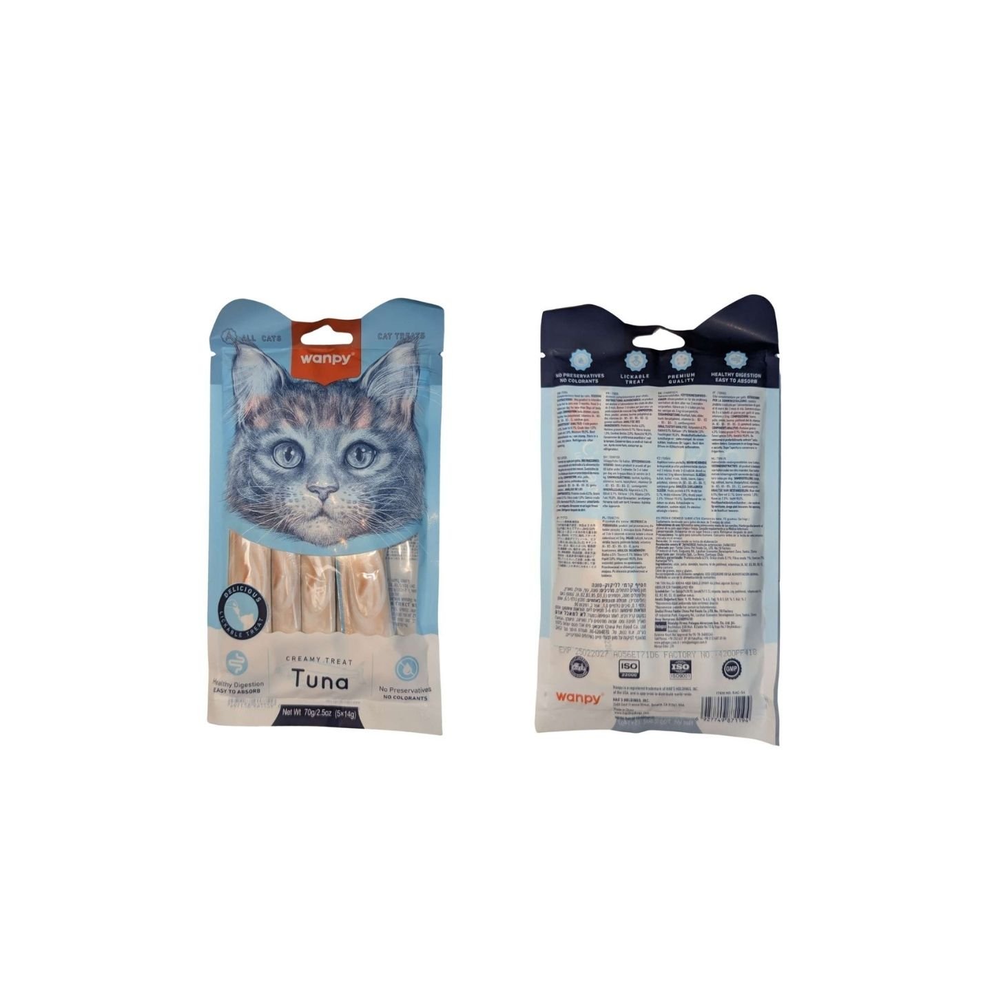 Wanpy Creamy Lickable Cat Treats Tuna