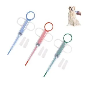 Round Tip Pet Medicine Dispenser, Medical Feeding Tool Silicone Syringe Reusable