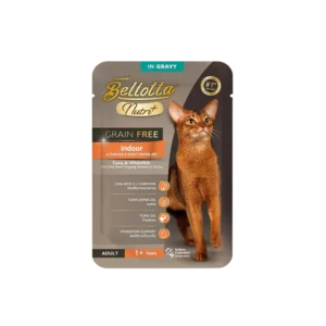 Bellotta Nutri Plus Grain Free Pouch Indoor Tuna & Whitefish Gravy 70gm