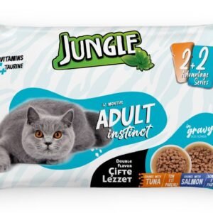 Jungle Adult Pouch 4pc Combo Salmon & Beef 4×100gm