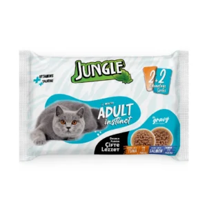 Jungle Adult Pouch 4pc Combo Tuna & Salmon 4×100gm