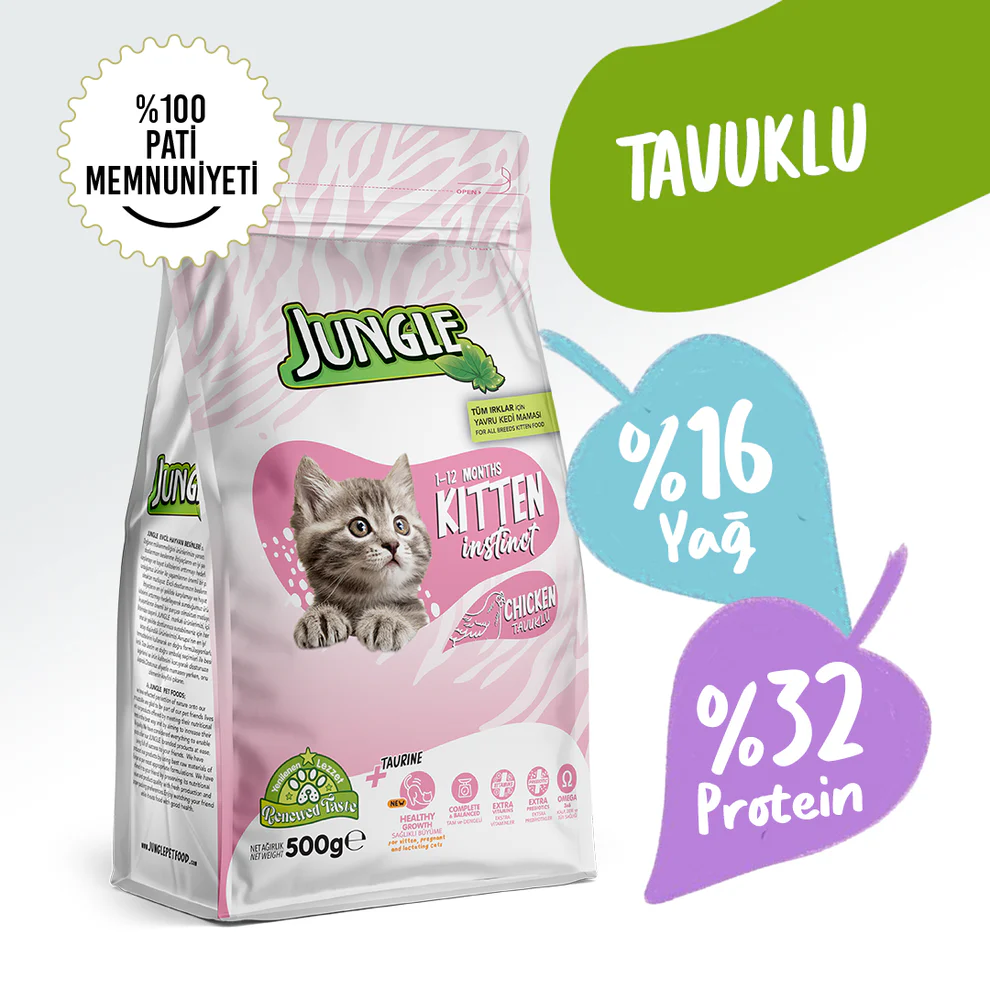 Jungle Kitten Dry Cat Food Chicken 500gm