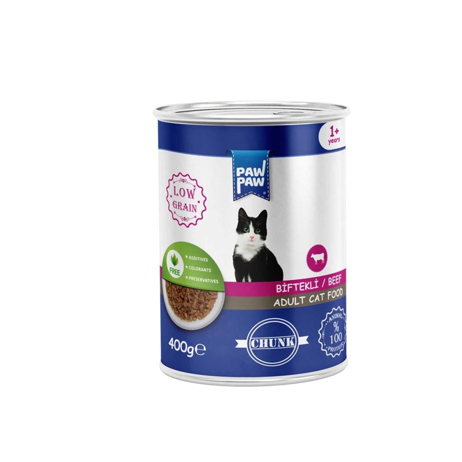 PawPaw Canned Cat Food Beef 400g