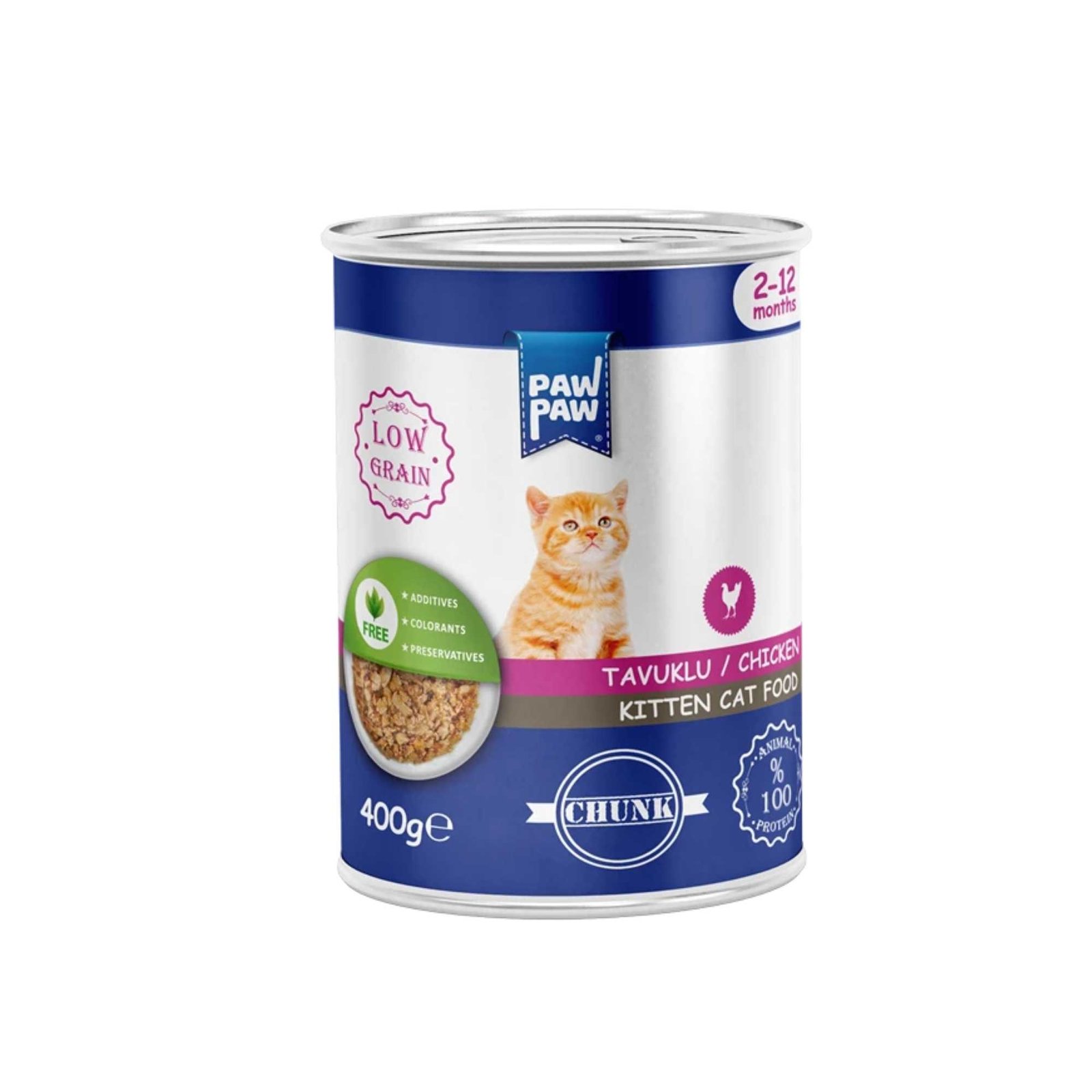 PawPaw Canned Cat Food Kittens Chicken 400g