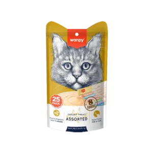 Wanpy Creamy Cat Treat Assorted Mix Flavour 350gm (25×14gm)