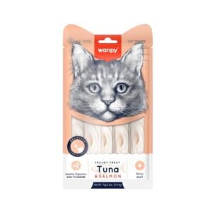 Wanpy Creamy Cat Treat Tuna & Salmon 70gm (5×14gm)