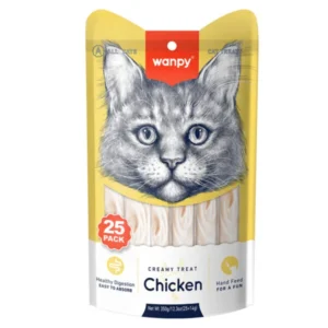 Wanpy Creamy Cat Treat Chicken 350gm (25×14gm)