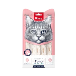 Wanpy Creamy Cat Treat Tuna & Shrimp 70gm (5×14gm)