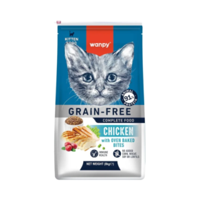 Wanpy Grain Free Super Premium Dry Cat Food Kitten Chicken 8KG