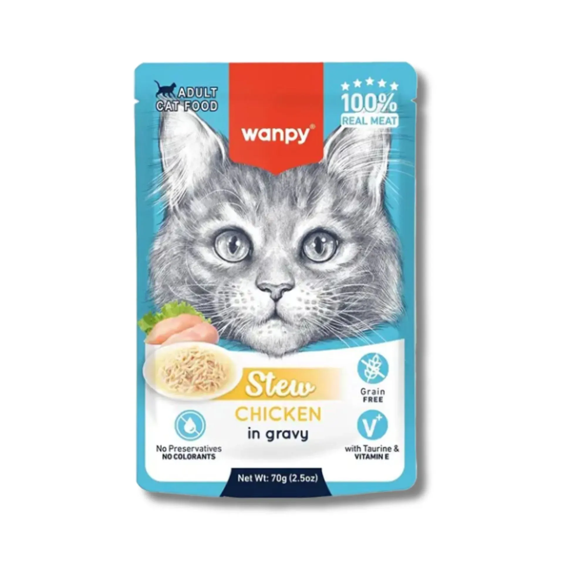 Wanpy Stew Chicken in gravy Cat Pouch 85gm