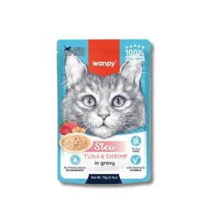 Wanpy Stew Tuna & Shrimp Cat Pouch 85gm