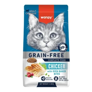 Wanpy Grain Free Super Premium Dry Cat Food Adult Chicken 1.5KG