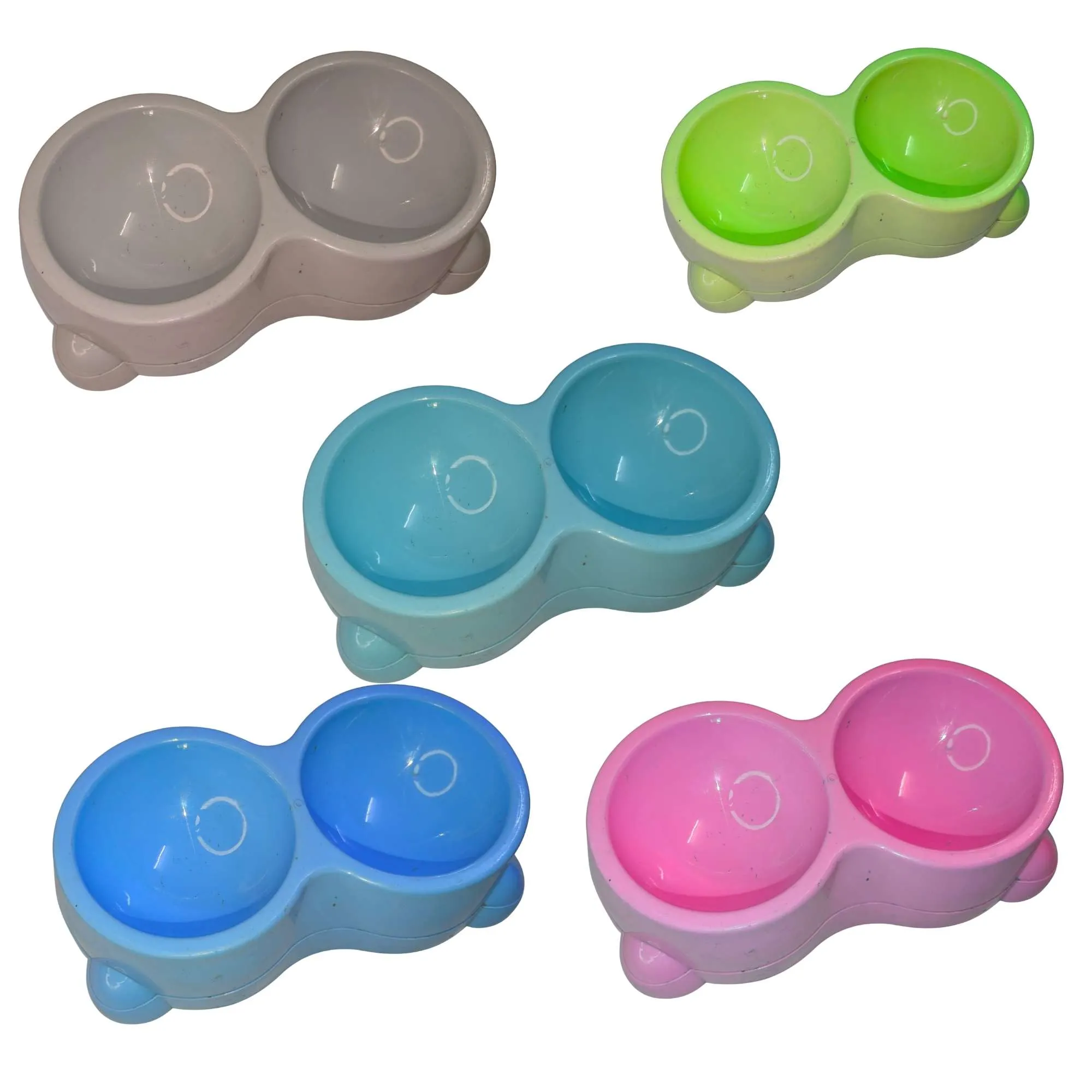 Large Double Cat Feeding Bowl | Wide Twin Dish for Food & Water