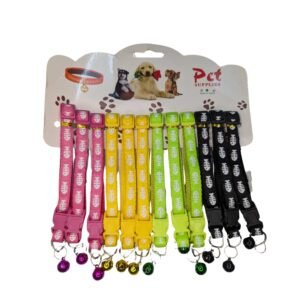 Colorful Printed Cat Collar with Bell