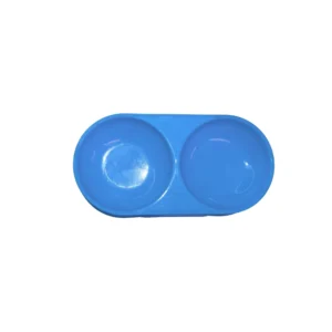 Double Cat Bowl | Small Size Plastic Twin Dish for Cats