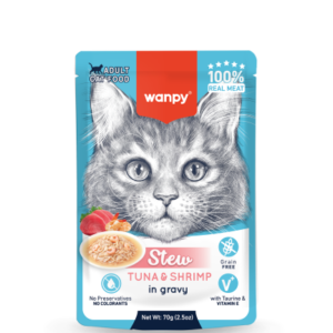 Wanpy Stew in Gravy Pouch Adult Tuna & Shrimp 70gm