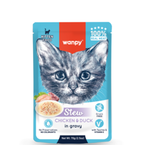 Wanpy Stew in Gravy Pouch Kitten Chicken & Duck 70gm