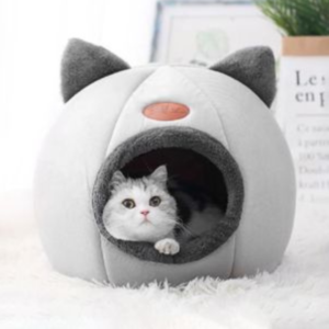 Cat Bed, All Season Cat House with Removable Washable Cushion