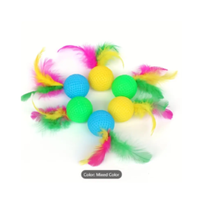 Feather Ball Throwing Training cat