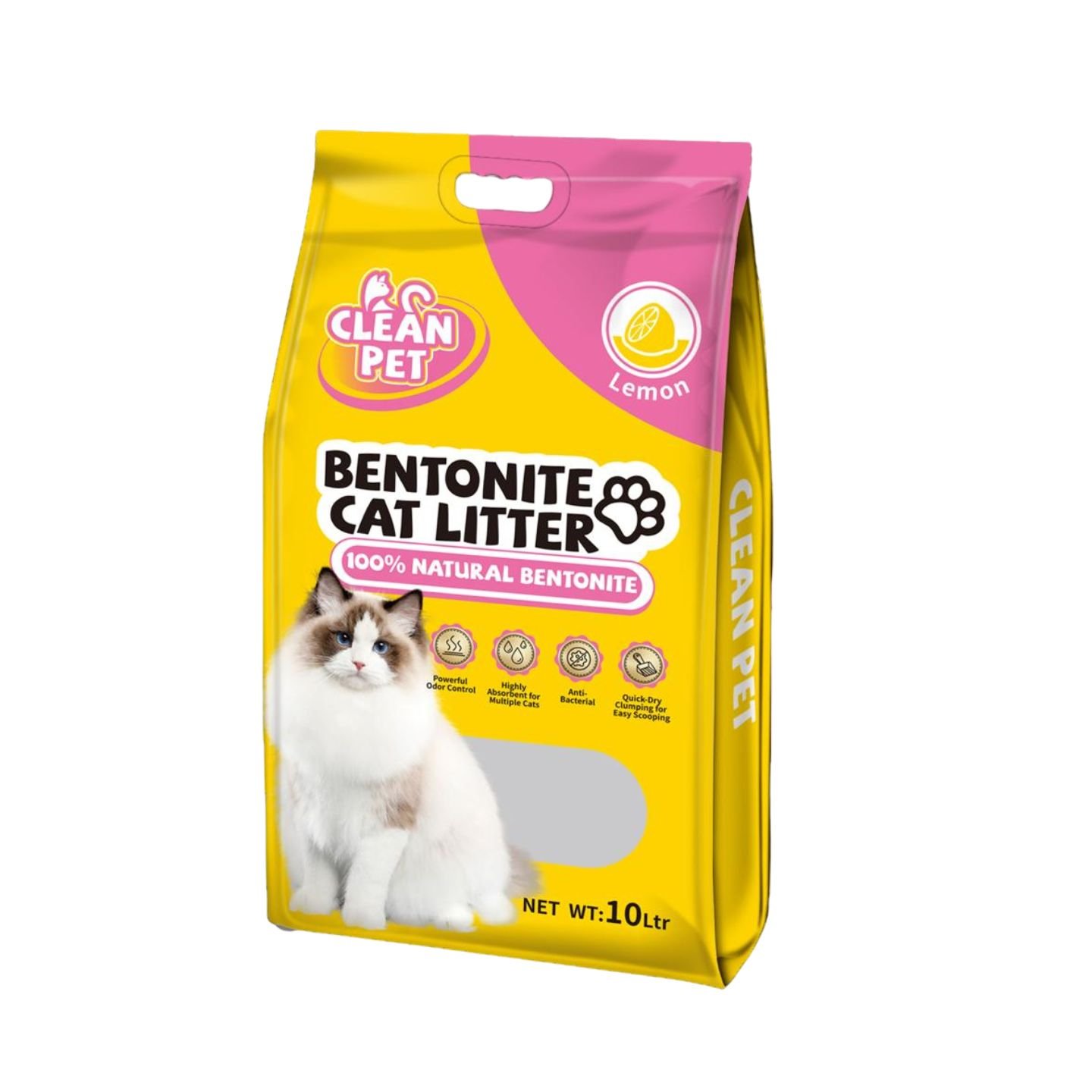 Clean Pet Bentonite Cat Litter Lemon 10L
