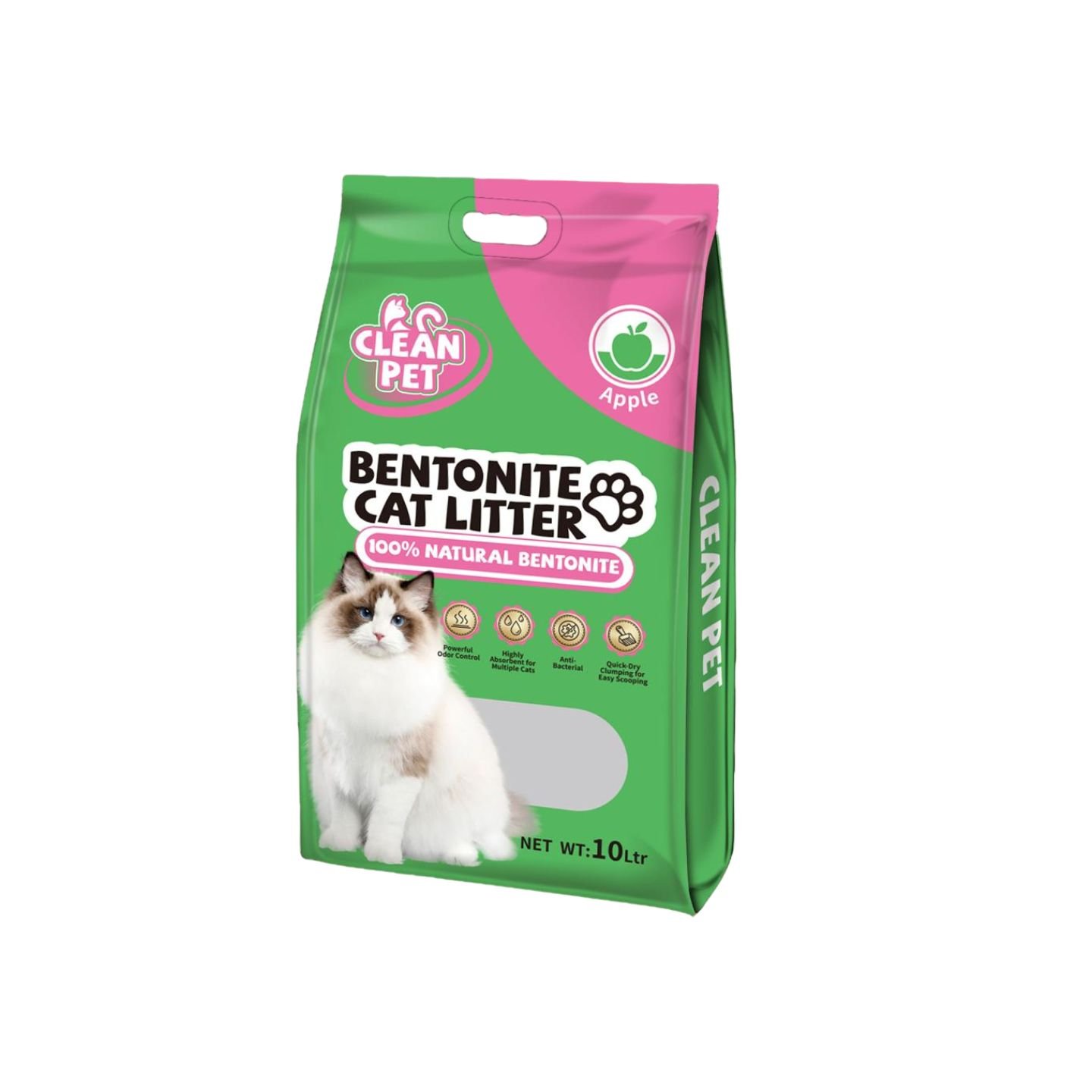 Clean Pet Bentonite Cat Litter Apple 10L