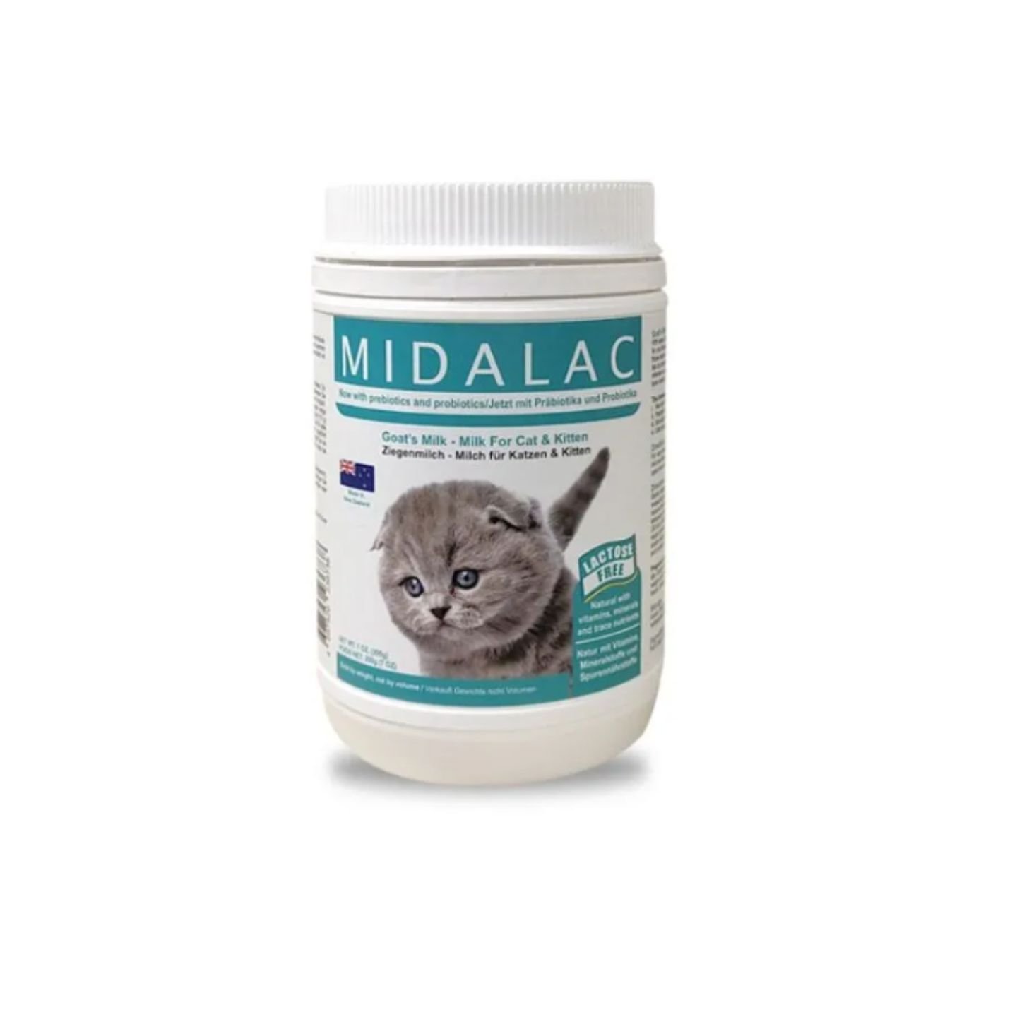 Midalac Goat's Milk Powder for cats, kittens, dogs, and puppies 200g
