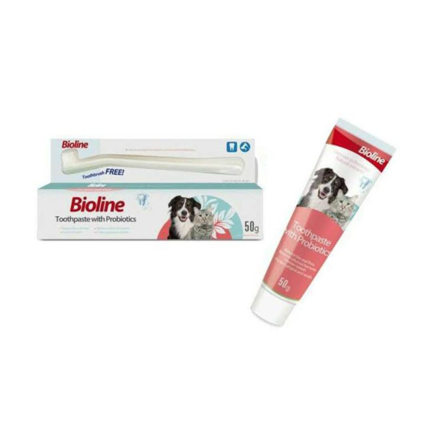 Bioline Toothpaste With Probiotics for cats and dogs 50g