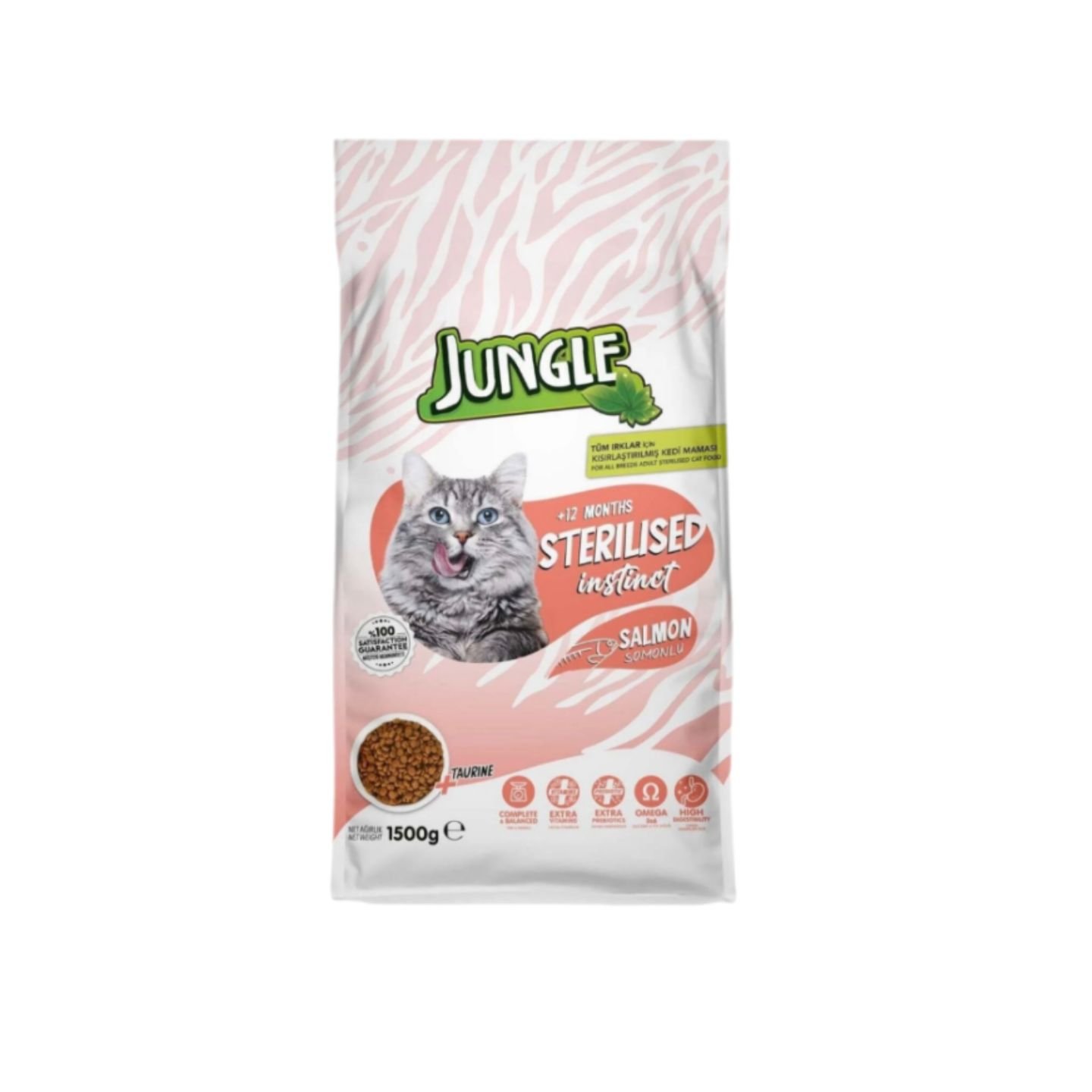 Jungle Salmon Flavored Sterilized Adult Cat Food 1.5kg