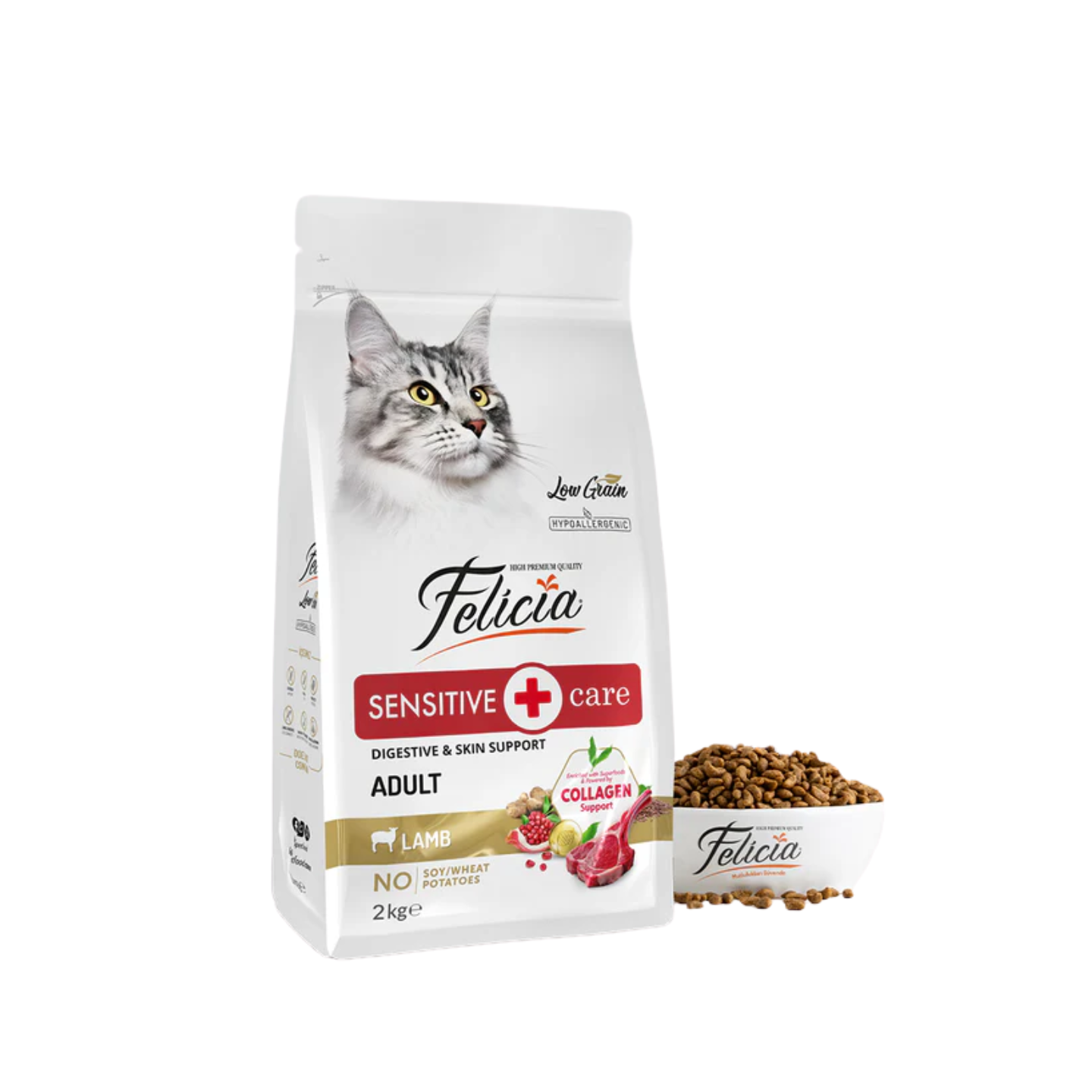 Felicia Low Grain Sensitive Care Adult Lamb dry cat food 2kg