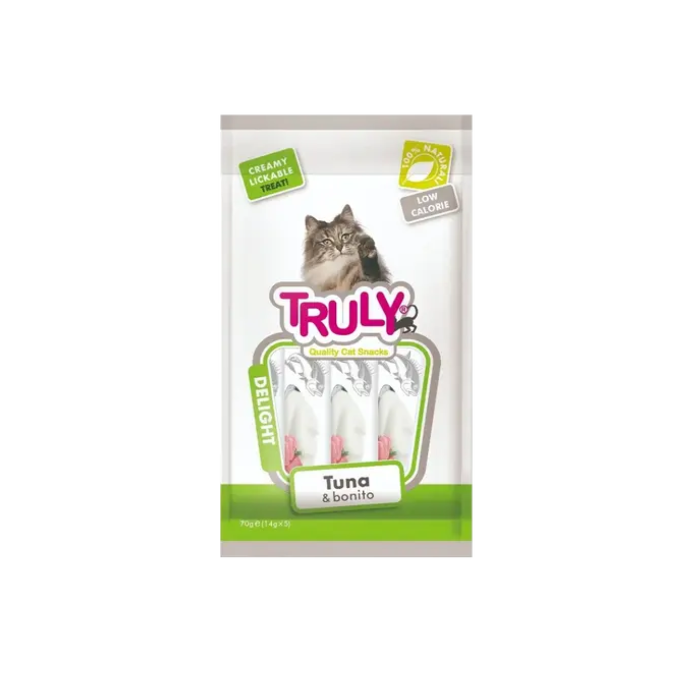 Truly Creamy Cat Treat Tuna & Bonito 70gm (5×14gm)