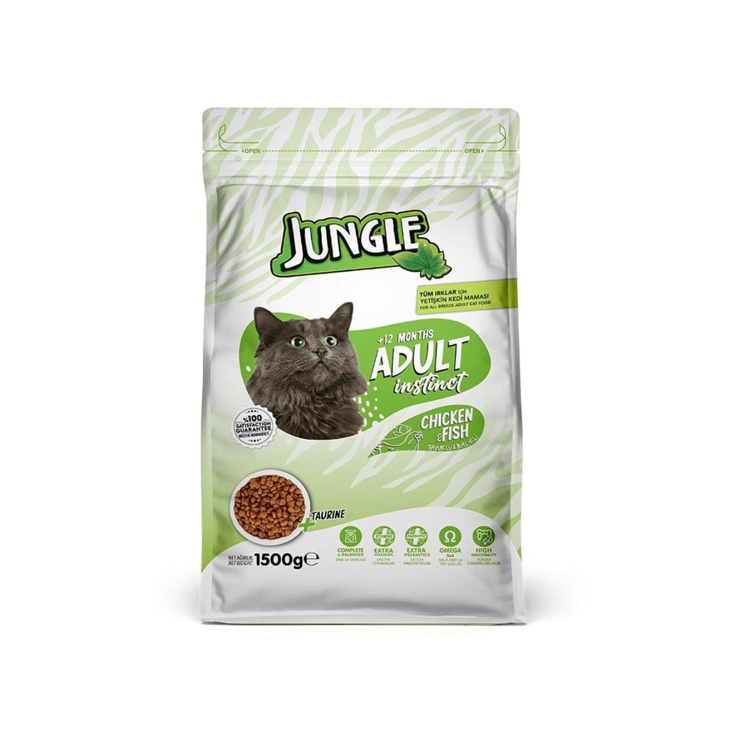 Jungle Adult Cat food Chicken & Fish (1 Year+) 1.5kg