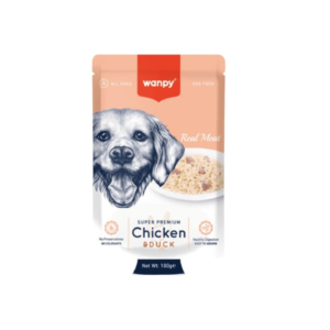 Wanpy Super Premium Chicken and Duck Wet Dog Food Pouch - 100g