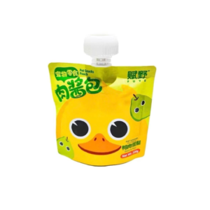 FUYE Duck & Pear Wet Pet Food Paste 100g - Tear Stain Reducing & Heat Clearing Puree Treat for Cats & Dogs